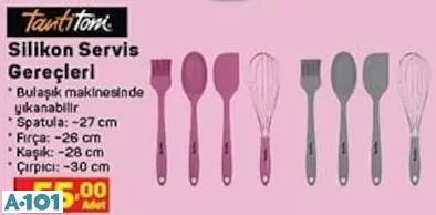 TANTİTONİ SİLİKON SERVİS GEREÇLERİ (SPATULA-FRIÇA-KAŞIK-ÇIRPICI)